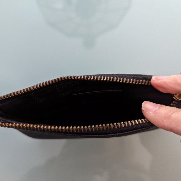 Brooks Brothers Leather Wristlet Black Wallet Small Purse - Picture 6 of 7